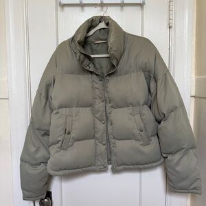 Women's Gray Puffer Jacket